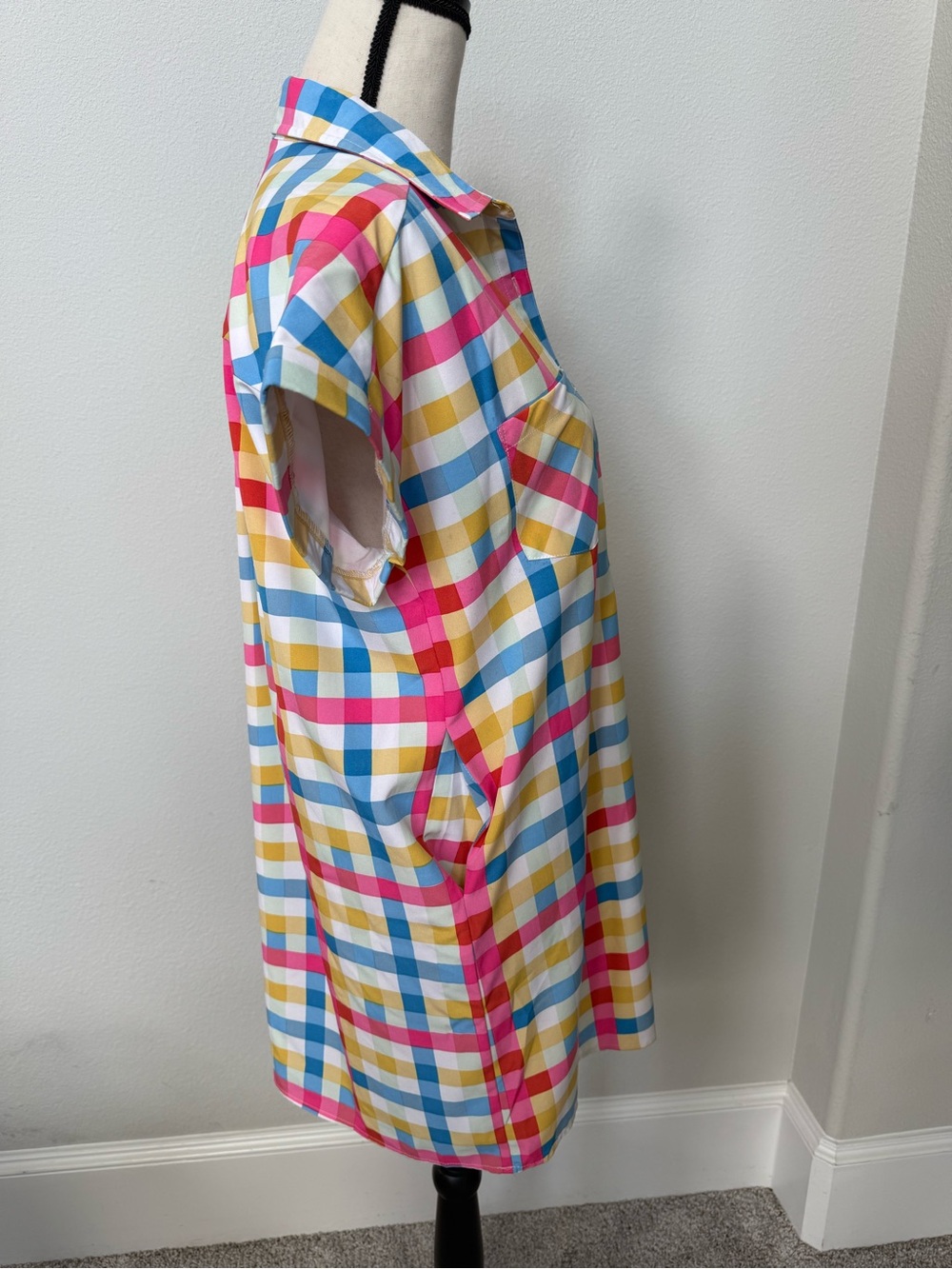 entro Multicolor Gingham Shirt Dress - Picture 8 of 14